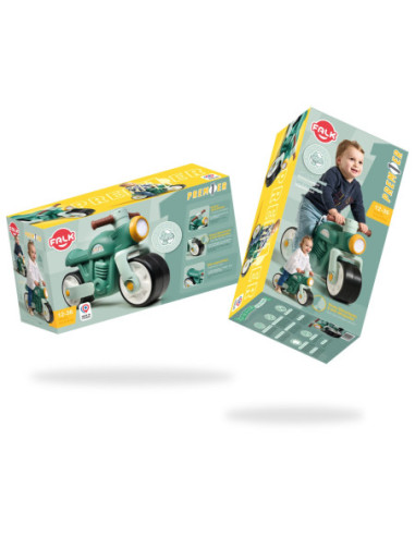 Falk Jeździk Biegowy Ciche Koła Motor Prem1er Retro Zielony 12+