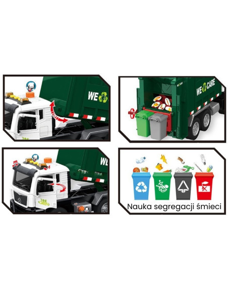 WOOPIE Śmieciarka Ciężarówka Segregacja Śmieci - skala 1:10