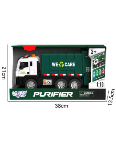 WOOPIE Śmieciarka Ciężarówka Segregacja Śmieci - skala 1:10