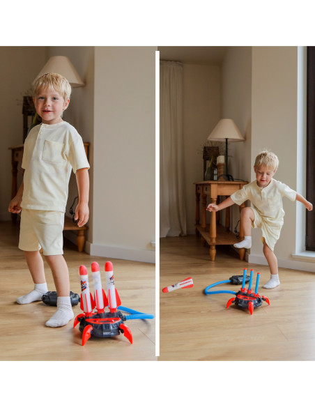 WOOPIE Wyrzutnia Rakiet Piankowych 6 szt.