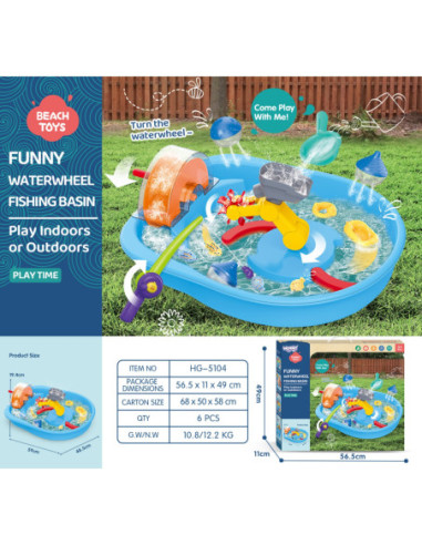 WOOPIE Tor Wodny 2w1 Gra Łowienie Rybek 14el.