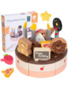 CLASSIC WORLD Drewniany Tort Urodzinowy 19el.