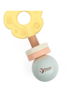 CLASSIC WORLD Drewniana Kwiecista Grzechotka 2