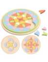 CLASSIC WORLD Drewniane Kolorowe Klocki Mandala Kwiecista Układanka