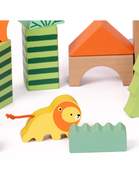 CLASSIC WORLD Zestaw Drewnianych Klocków Leśnych 50 sztuk