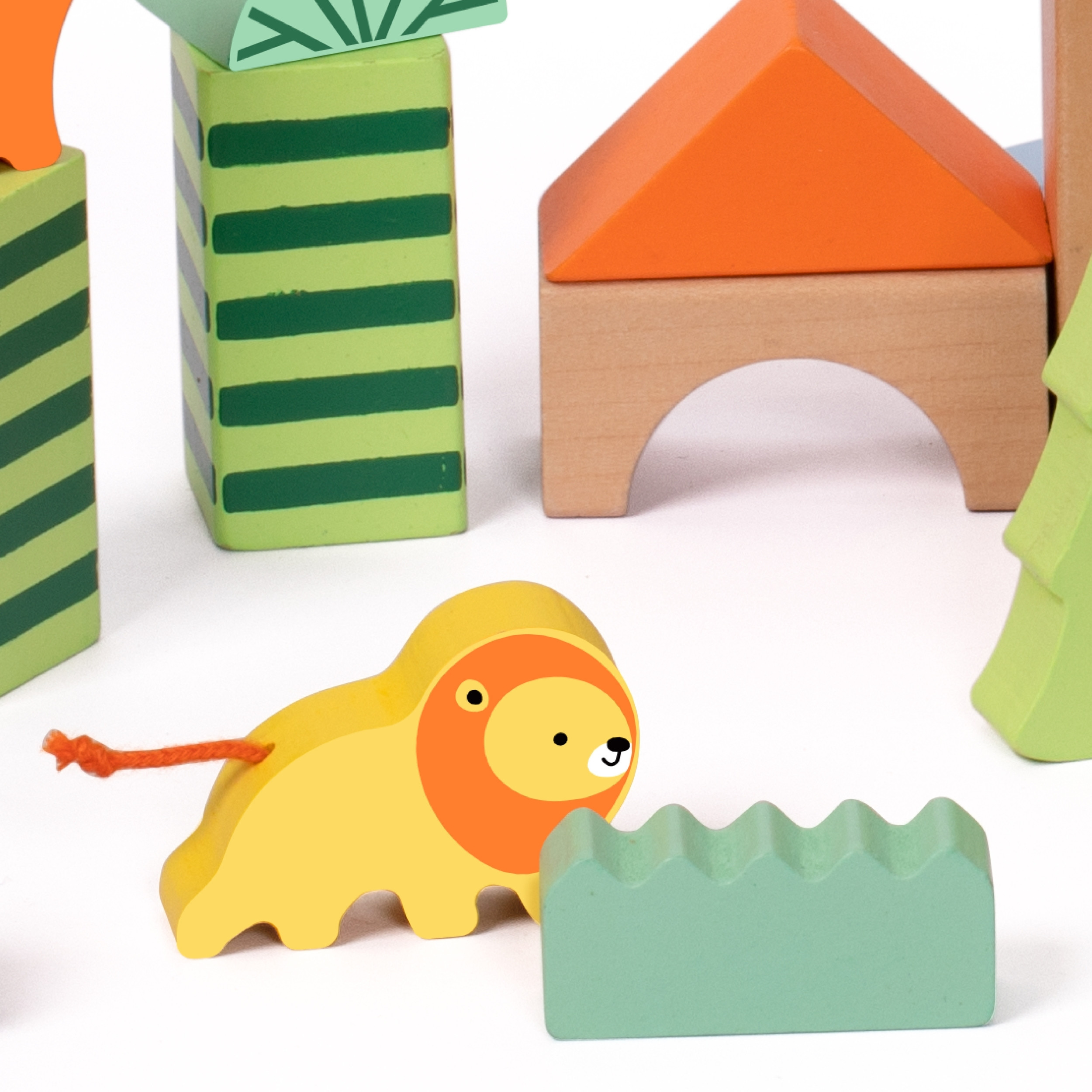 Zestaw drewnianych klocków leśny świat 50 el. - 16 z 20