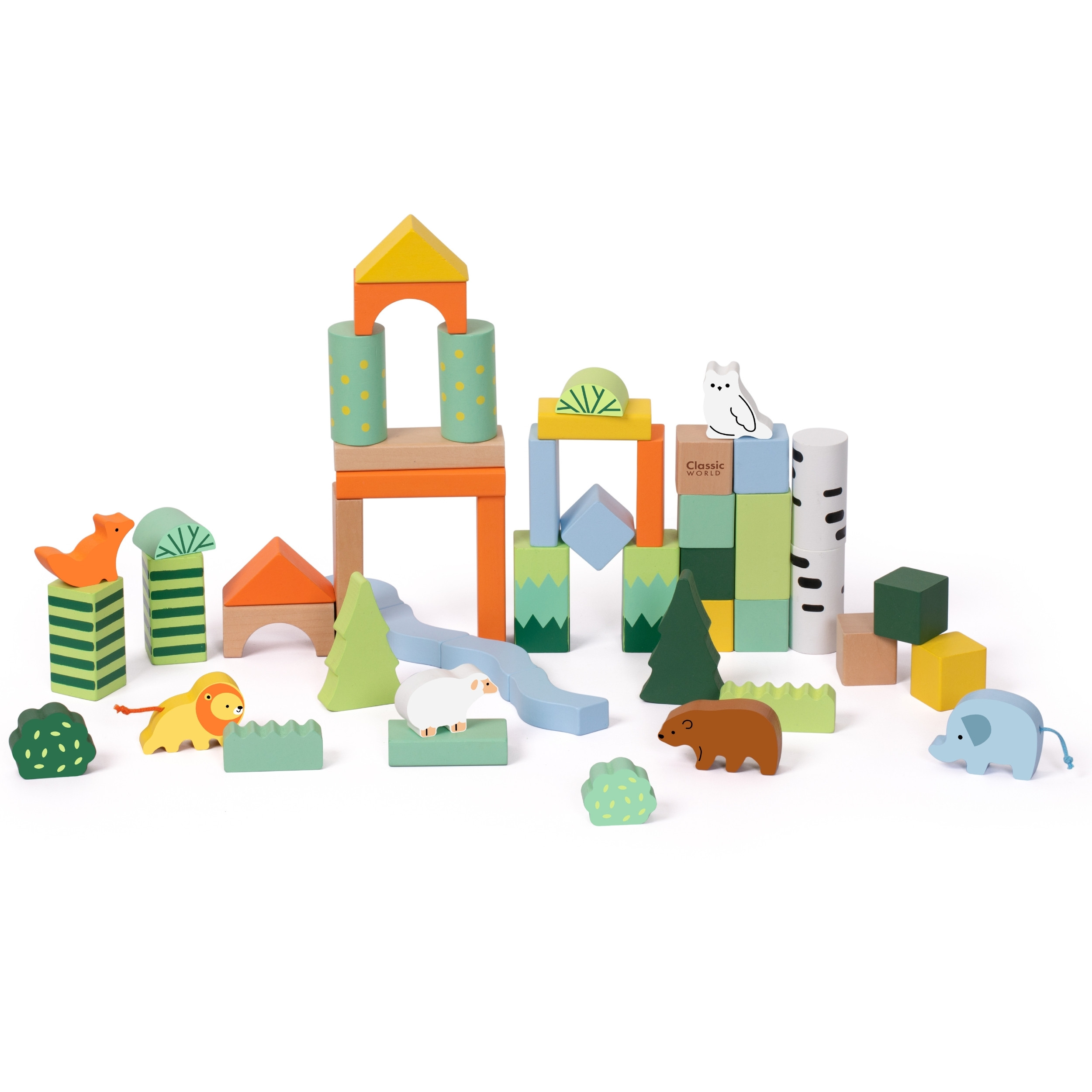 Zestaw drewnianych klocków leśny świat 50 el. - 17 z 20