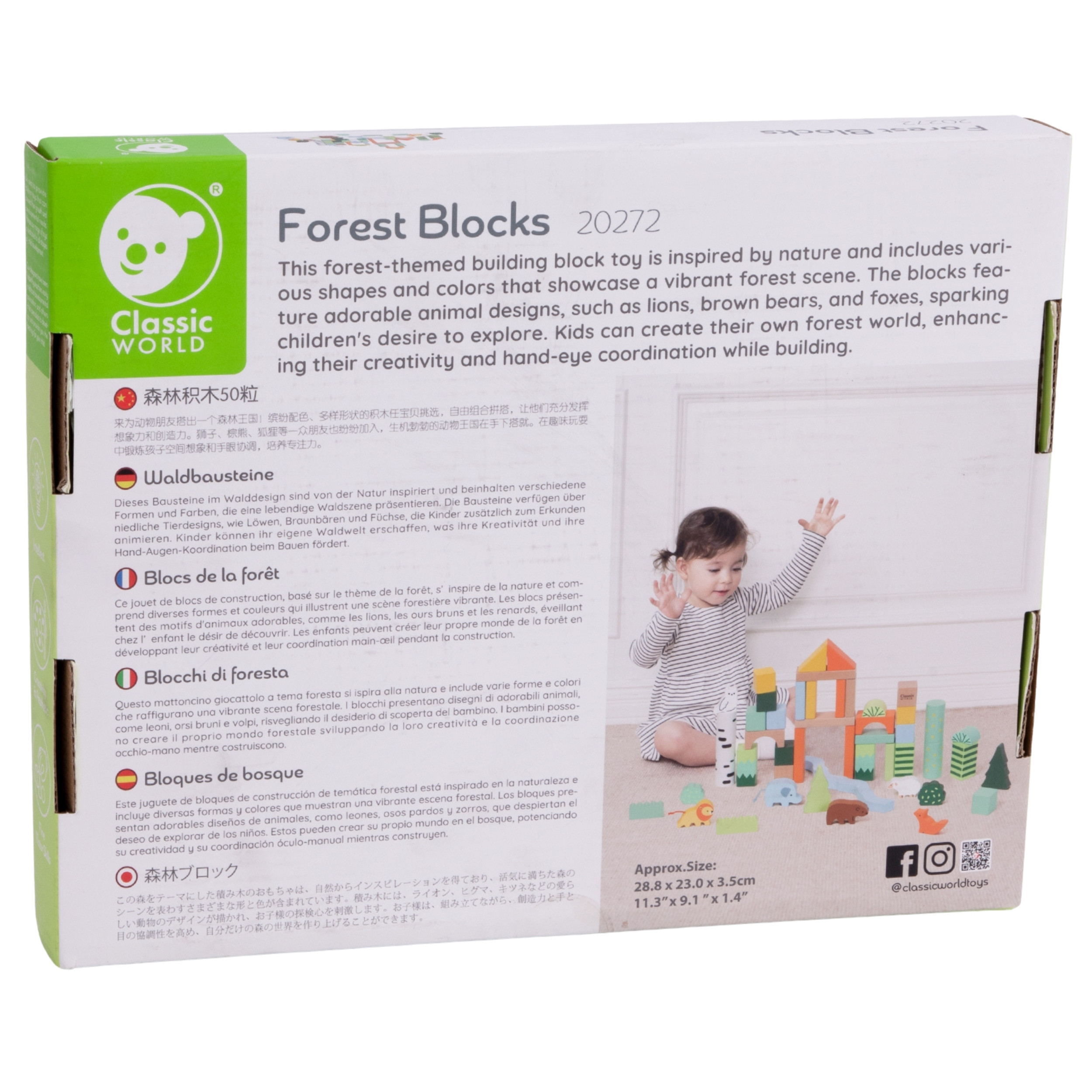 Zestaw drewnianych klocków leśny świat 50 el. - 20 z 20