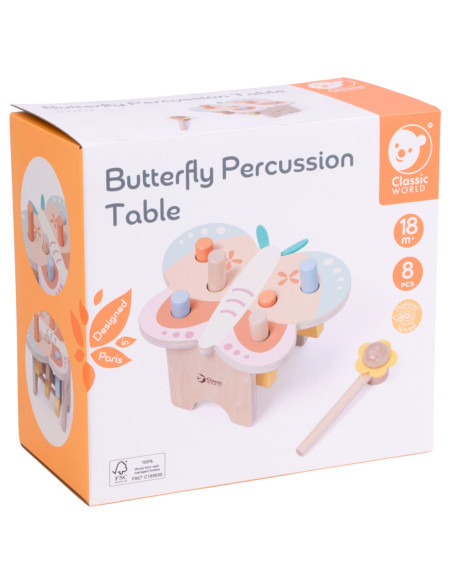 CLASSIC WORLD Stolik Perkusyjny w Kształcie Motyla