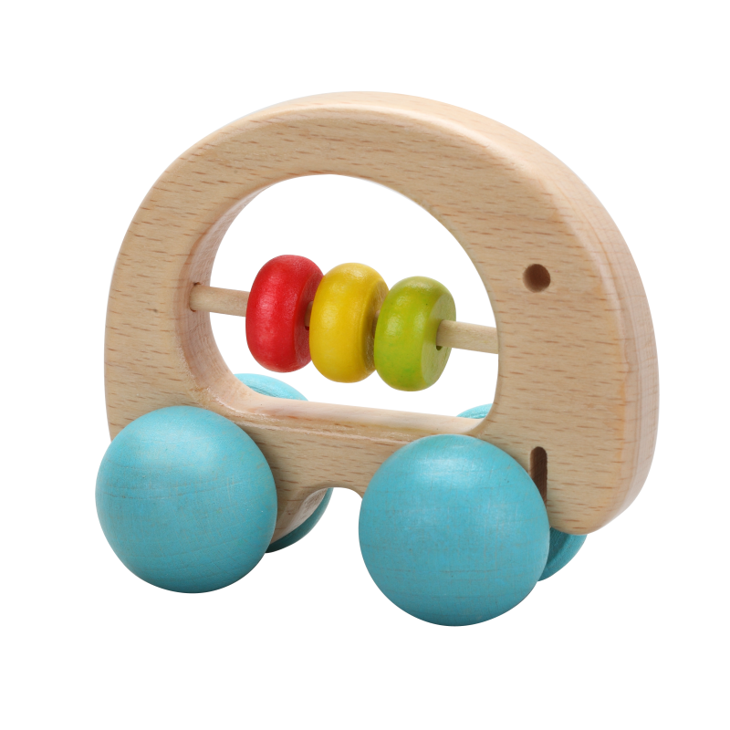 CLASSIC WORLD Grzechotka Drewniany Słonik Pchacz Na Kółkach