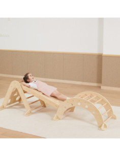VIGA Drewniana Zjeżdżalnia Prosta Ścianka Wspinaczkowa 2