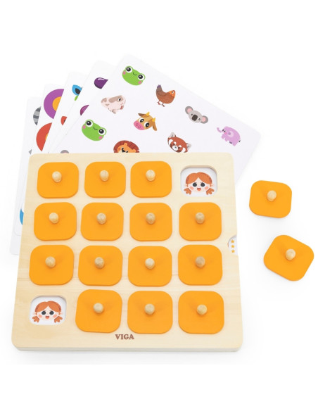Viga Memory Gra Pamięciowa Zgadnij Obrazki 10 Kart Montessori