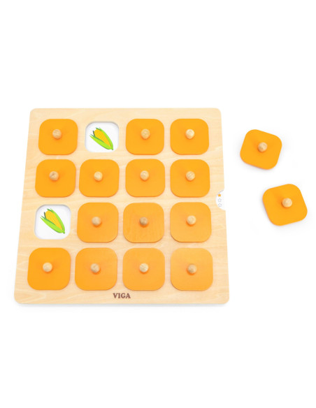 Viga Memory Gra Pamięciowa Zgadnij Obrazki 10 Kart Montessori