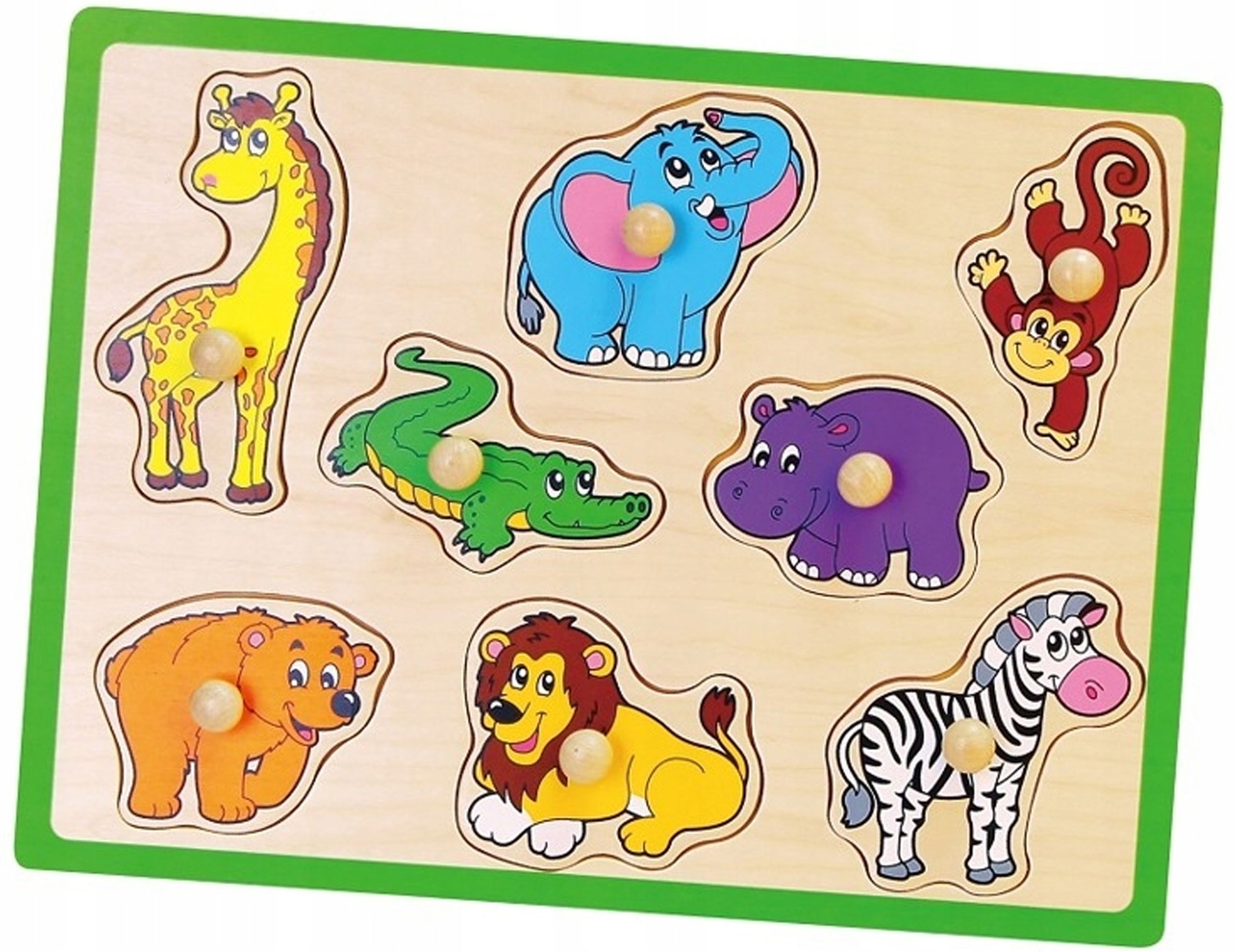 Drewniane Puzzle Zwierzęta ZOO Układanka Viga Toys