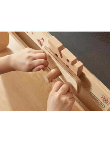 MASTERKIDZ Drewniany Warsztat XXL Montessori STEM z Narzędziami + Akcesoria