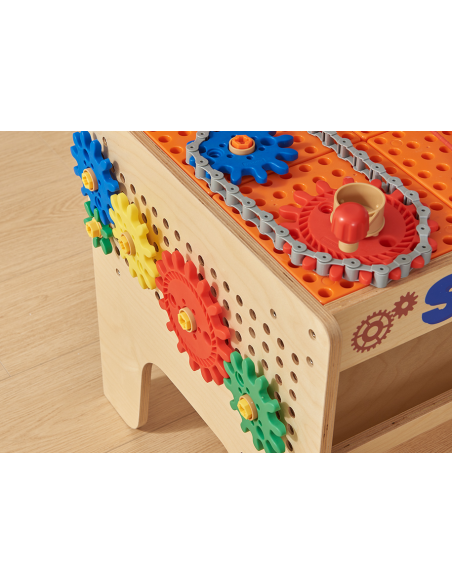 MASTERKIDZ Drewniany Warsztat XXL Montessori STEM z Narzędziami + Akcesoria