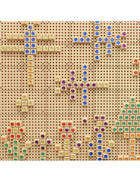 MASTERKIDZ Drewniana Tablica STEM Wolnostojąca XXL w Kształcie Domu + Akcesoria