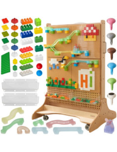 MASTERKIDZ Drewniana Tablica STEM Wolnostojąca + Akcesoria