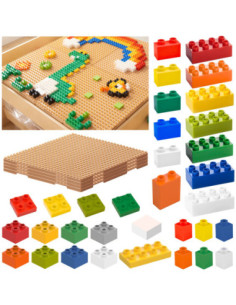 MASTERKIDZ Zestaw Klocków Konstrukcyjnych STEM 563 el. z Nakładkami na Panel 4 szt.