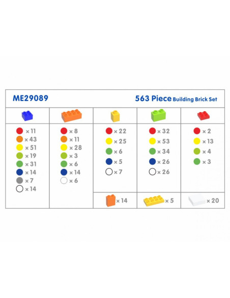 MASTERKIDZ Zestaw Klocków Konstrukcyjnych STEM 563 el. z Nakładkami na Panel 4 szt.