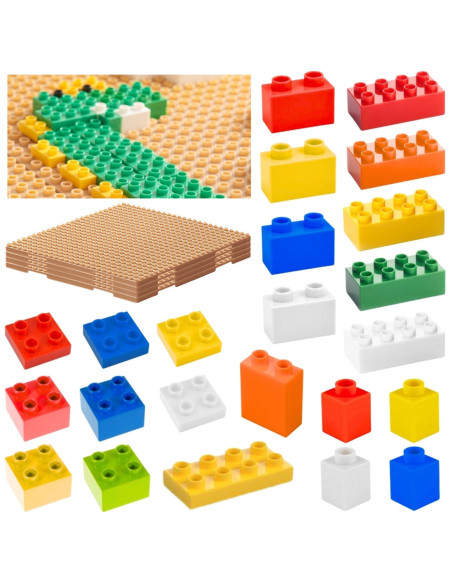 MASTERKIDZ Zestaw Klocków Konstrukcyjnych STEM 135 el. z Nakładką na Panel 1 szt.