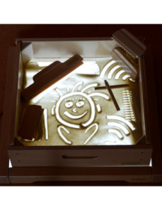 MASTERKIDZ Rama Sensoryczna - Panel LED + Zestaw Akcesoriów Do Zabawy w Piasku 2