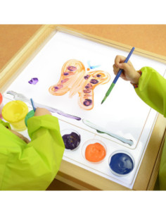 MASTERKIDZ Rama Sensoryczna - Panel LED + Przezroczysta Taca Do Malowania 2