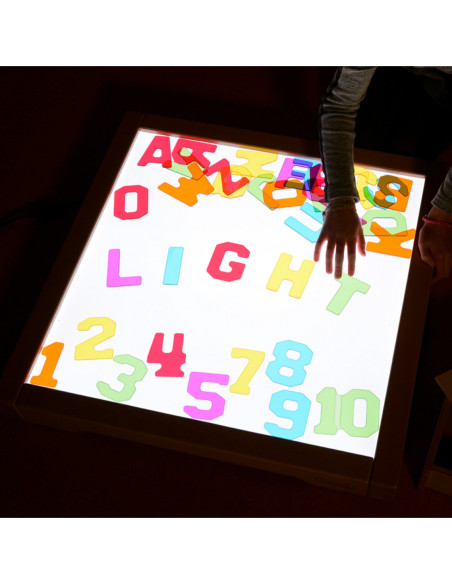 MASTERKIDZ Panel Świetlny LED Zmiana kolorów Pilotem + Klocki Montessori Mozaika 140 el.