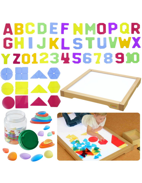 MASTERKIDZ Panel Skrzynia LED Sensoryczna + Zestaw Akcesoriów