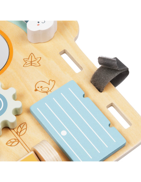 TOOKY TOY Duża Drewniana Tablica Manipulacyjna Domek - Centrum Aktywności