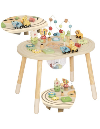 TOOKY TOY Drewniany Stolik Aktywności Safari