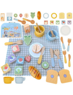 TOOKY TOY Zestaw Piknikowy Owoce do Krojenia Zestaw Śniadaniow