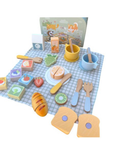 TOOKY TOY Zestaw Piknikowy Owoce do Krojenia Zestaw Śniadaniow 2