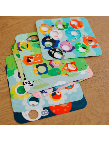 TOOKY TOY Drewniana Gra Zręcznościowa 2w1 Wyciągnij Robaczki dla Dzieci