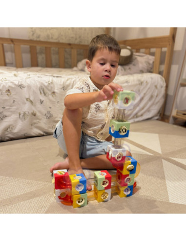 WOOPIE Zestaw Konstrukcyjny Klocki 3D Tor Kulkowy