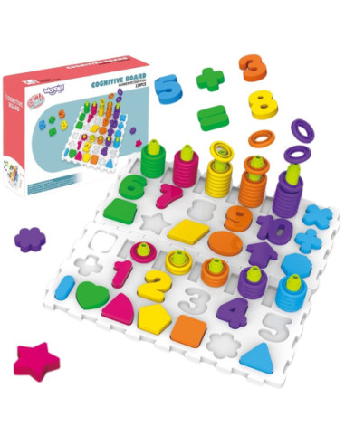 WOOPIE Układanka Montessori Trening Mózgu Literki Cyferki 139 el