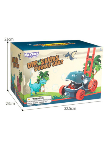 WOOPIE Kosiarka na Bańki Mydlane Dinozaur z Płynem w Zestawie