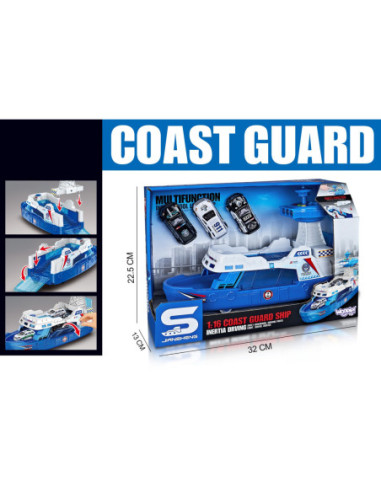 WOOPIE Policyjna Łódź Patrolowa 1:16 Efekty Świetle i Dźwiękowe