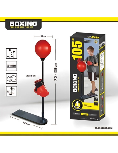 WOOPIE Zestaw Bokserski Stojąca Gruszka Regulowana 70-105 cm