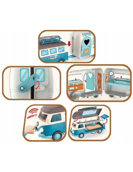 WOOPIE Kamper z Przyczepką Efekty Świetlne i Dźwiękowe