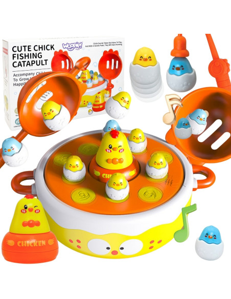 WOOPIE Gra Zręcznościowa Wesołe Kurczaczki Łowienie i Katapulta !