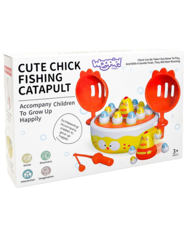 WOOPIE Gra Zręcznościowa Wesołe Kurczaczki Łowienie i Katapulta !