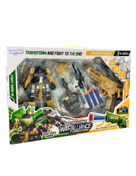 WOOPIE Zestaw Robot Bojowy Transformujący i Wyrzutnie