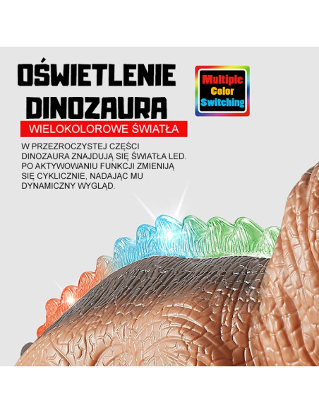 WOOPIE Zdalnie Sterowany Dinozaur T-Rex Realistyczny Król Jurajski!