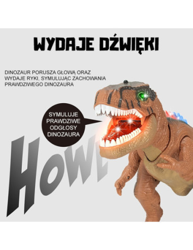 WOOPIE Zdalnie Sterowany Dinozaur T-Rex Realistyczny Król Jurajski!