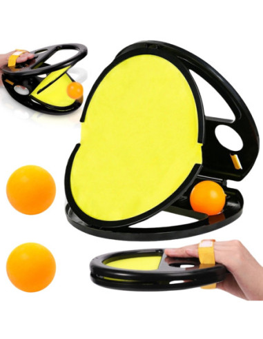 WOOPIE Catch Ball Gra Zręcznościowa Rzucaj Łap Dla Dwojga 2x Paletki+ 4 Piłki
