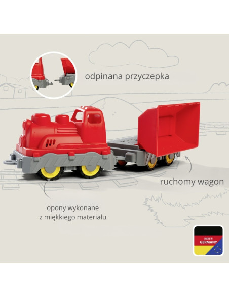 BIG Pociąg Towarowy Wagon z Wywrotką Zabawka do Pasku
