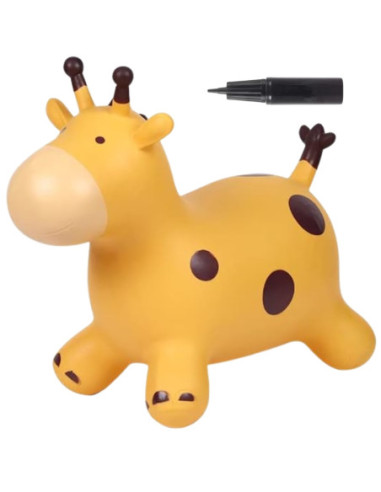 WOOPIE Skoczek Gumowy do Skakania Żyrafa Żółta + Pompka