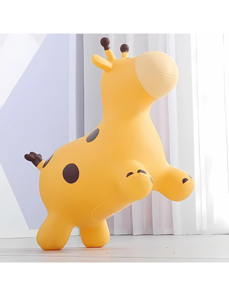 WOOPIE Skoczek Gumowy do Skakania Żyrafa Żółta + Pompka