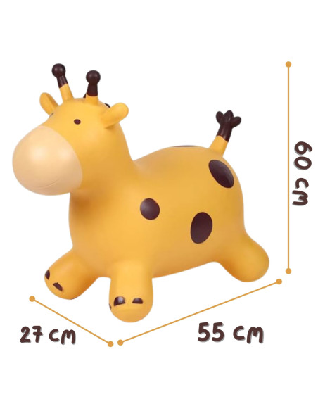 WOOPIE Skoczek Gumowy do Skakania Żyrafa Żółta + Pompka